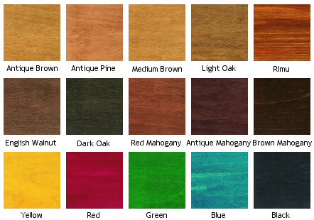 Transtint Dye Color Chart